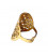 Ring flower of life brass golden coloured -- 3x2cm