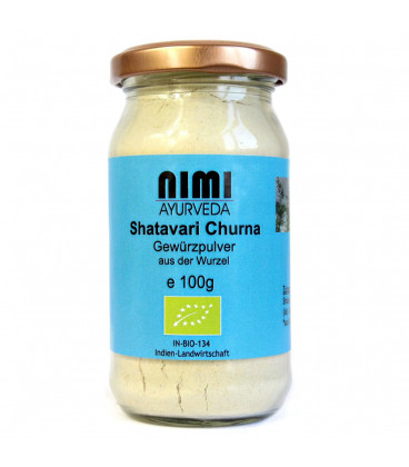 BIO Shatavari Churna, proszek z korzenia 100g Nimi Ayurveda