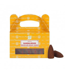 Kadzidła w stożkach Backflow Sandałowiec (Sandalwood) 24szt 75 g Satya