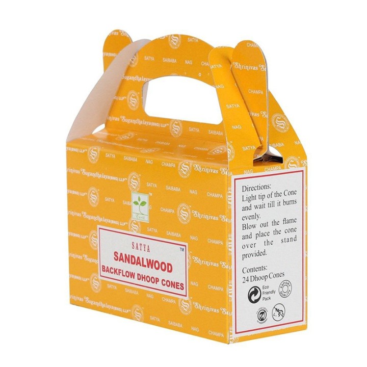 Kadzidła Sandalwood backflow 24 stożki 75 g Satya