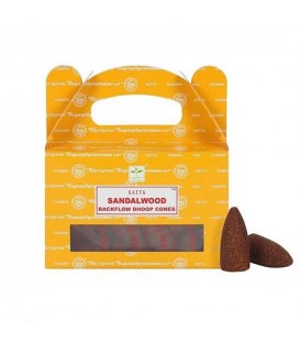 Kadzidła stożki Sandałowiec backflow 24szt 75 g Satya