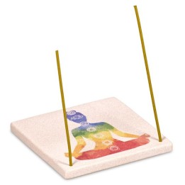 Incense burner sandstone 7 chakra -- 10x10 cm