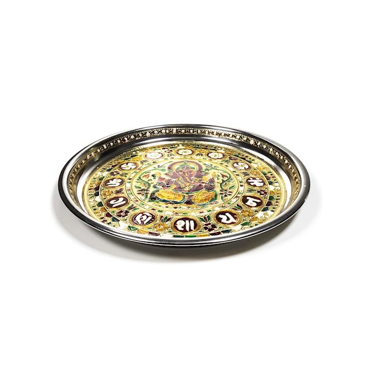 Talerz ozdobny Ganesha - 300 g szerokość 28 cm