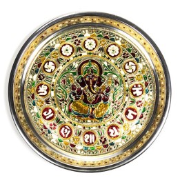 Talerz ozdobny Ganesha - 300 g szerokość 28 cm