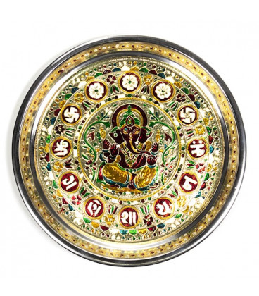 Talerz ozdobny Ganesha - 300 g szerokość 28 cm