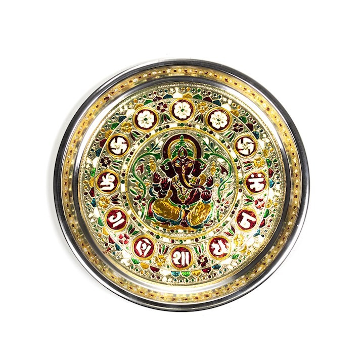 Talerz ozdobny Ganesha - 300 g szerokość 28 cm
