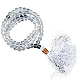 Mala Rock Crystal AA quality 108 beads 6 mms + bag -- 0.6 cm