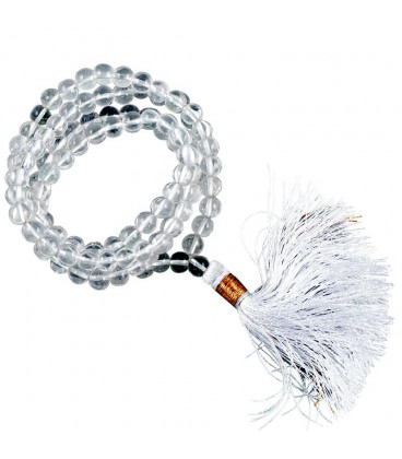 Mala Rock Crystal AA quality 108 beads 6 mms + bag -- 0.6 cm