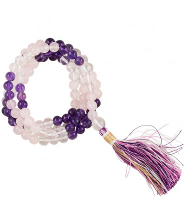 Mala Golden Triangle AA quality 108 beads + bag -- 0.8 cm