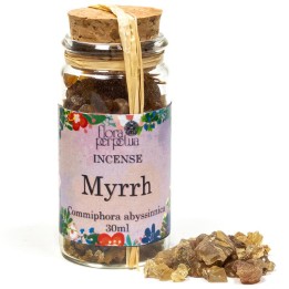 Mirra (Kenia) - kadzidło żywiczne (szklana buteleczka z korkiem) 20g  30 ml Flora Perpetua