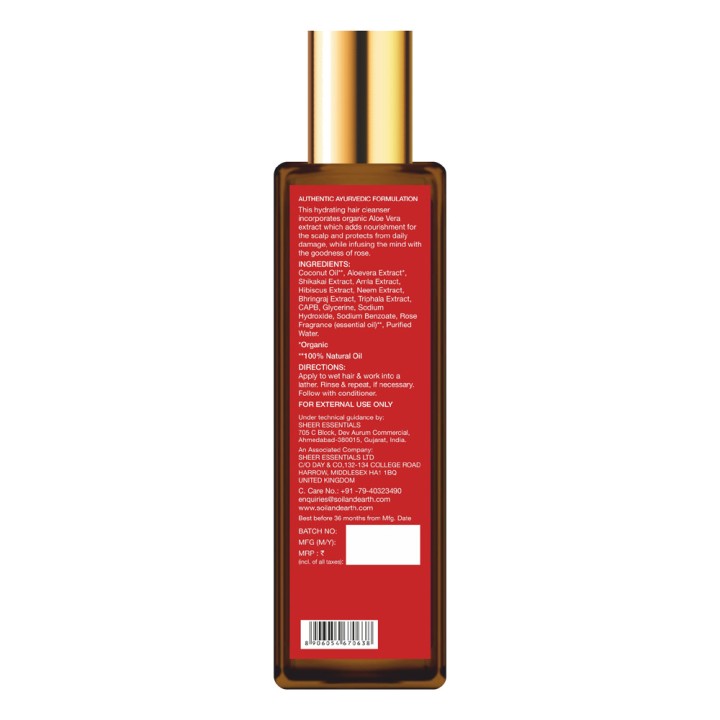 Szampon nawilżający Indyjska Róża 200ml Soil and Earth