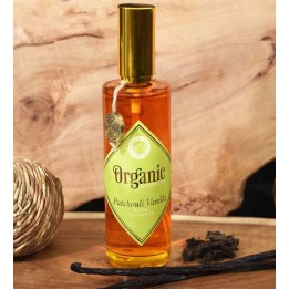 Luksusowy spray zapachowy z olejkiem eterycznym Wanilia & Paczuli 100 ml. Organic Goodness Song of India