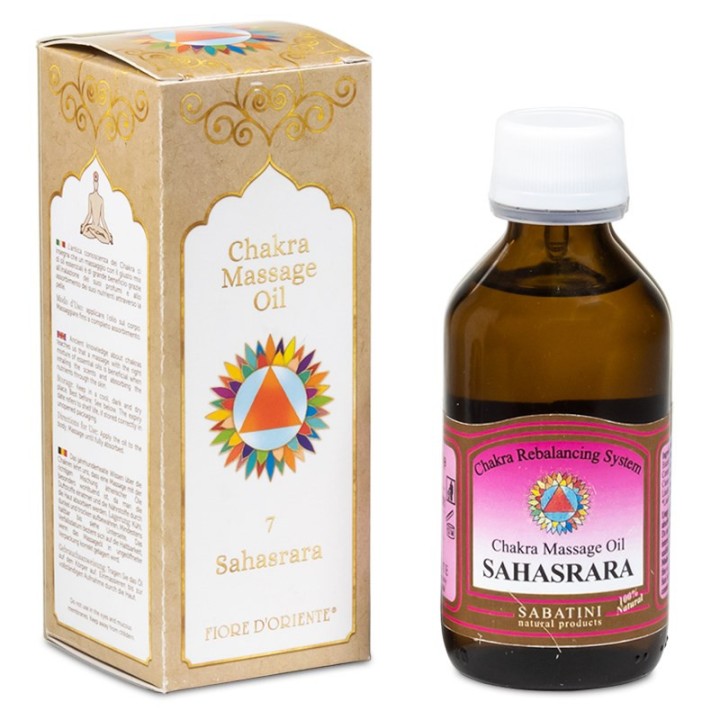 Olej do masażu Chakra 7 Korony Sahasrara 100ml Sabatini Fiore D'Oriente