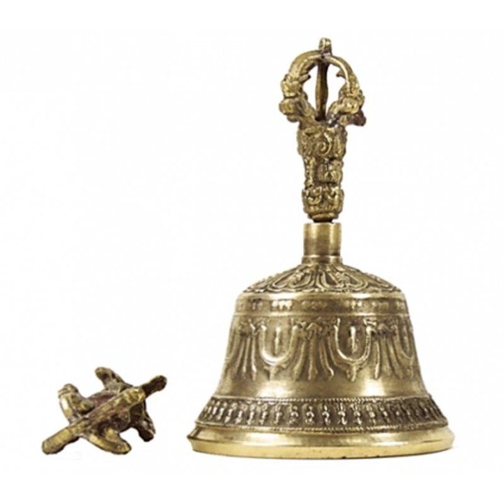 Dzwon i Dorje wykonany z brązu w Nepalu 9x17 cm
