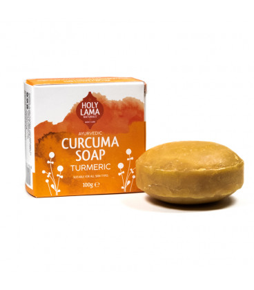 Mydełko Kokosowe Kurkuma z nutą Wetywerii i Geranium 100g Holy Lama Naturals