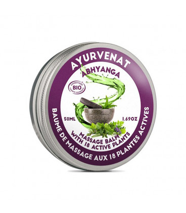 Balsam do masażu BIO Ayurvedic Balm 18 ziół ajurwedyjskich Ayurvenat Abhyanga 50ml (ECOCERT)