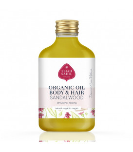 BIO Olejek do ciała i włosów Pobudzający i Relaksujący Migdały & Drzewo Sandałowe organiczny 100ml Eliah Sahil
