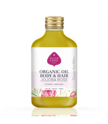 BIO Olejek do ciała i włosów Jojoba & Róża organiczny 100ml Eliah Sahil