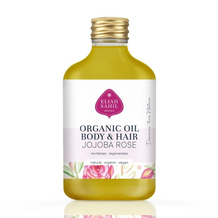 BIO Olejek do ciała i włosów Jojoba & Róża organiczny 100ml Eliah Sahil