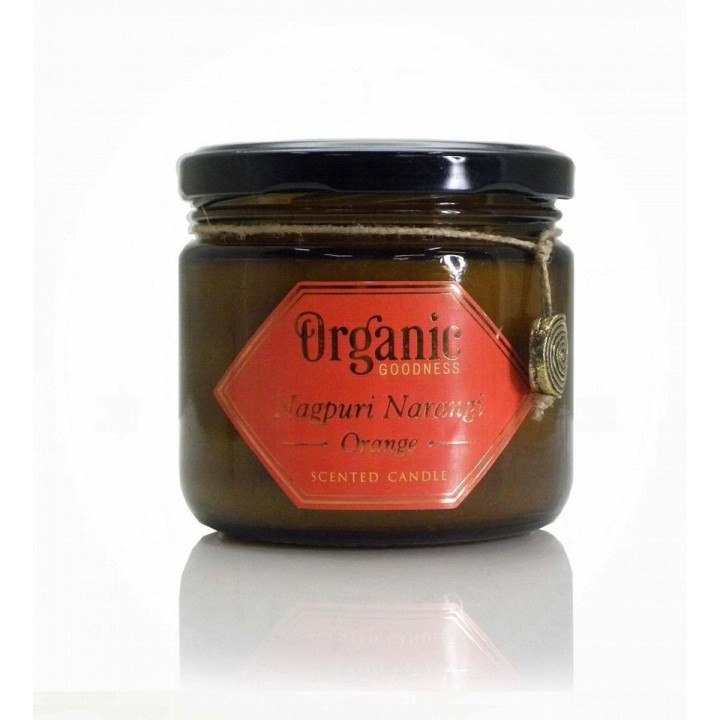 Świeca sojowa z olejkiem eterycznym - Pomarańcza 200 g. Organic Goodness