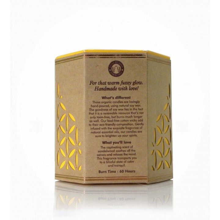 200 g. Organic Goodness Soy Candle in Amber Colored Sandalwood