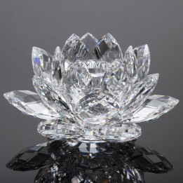 Lotus candle holder crystal M  4.5x11 cm