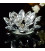 Lotus candle holder crystal M  4.5x11 cm