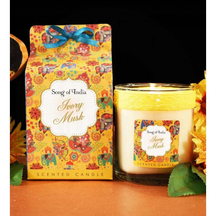 200 g. Little Pleasures Scented Candle in Glass Jar Ivory Musk