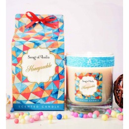 200 g. Little Pleasures Scented Candle in Glass Jar Honeysuckle
