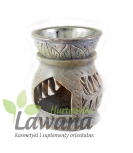 Świecznik/Kominek zapachowy wykonany z naturalnego steatytu wys 8cm szer 6cm