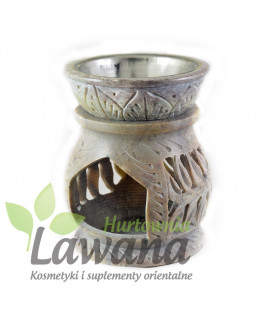 Świecznik/Kominek zapachowy wykonany z naturalnego steatytu wys 8cm szer 6cm