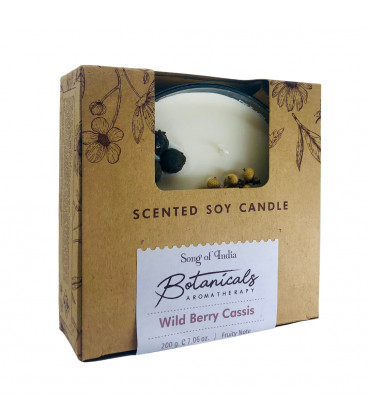 Świeca zapachowa z 3 knotami - Zapach Owoce Leśne & Czarna Porzeczka, 200 g. Botanical Aromatherapy
